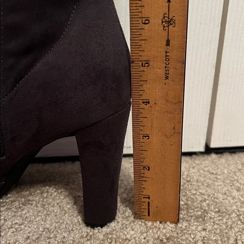 Sam Edelman Charcoal Over-the-Knee Suede Boots Size 7 1/2”